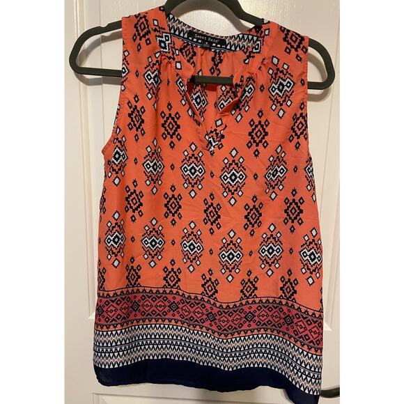 Sweet rain womens top blouse sleeveless vneck medium - Picture 1 of 4